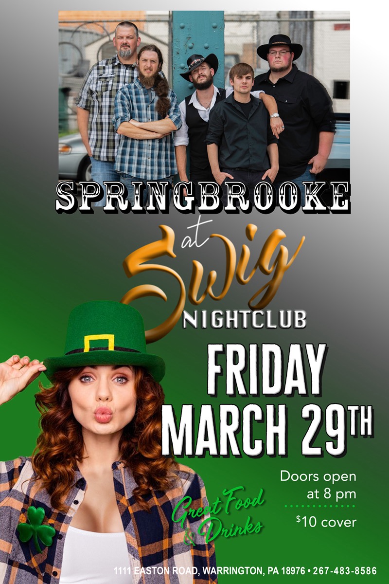 Springbrooke at swi nightclub flyer.